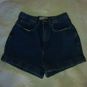 American Apparel High Waisted Jean Shorts